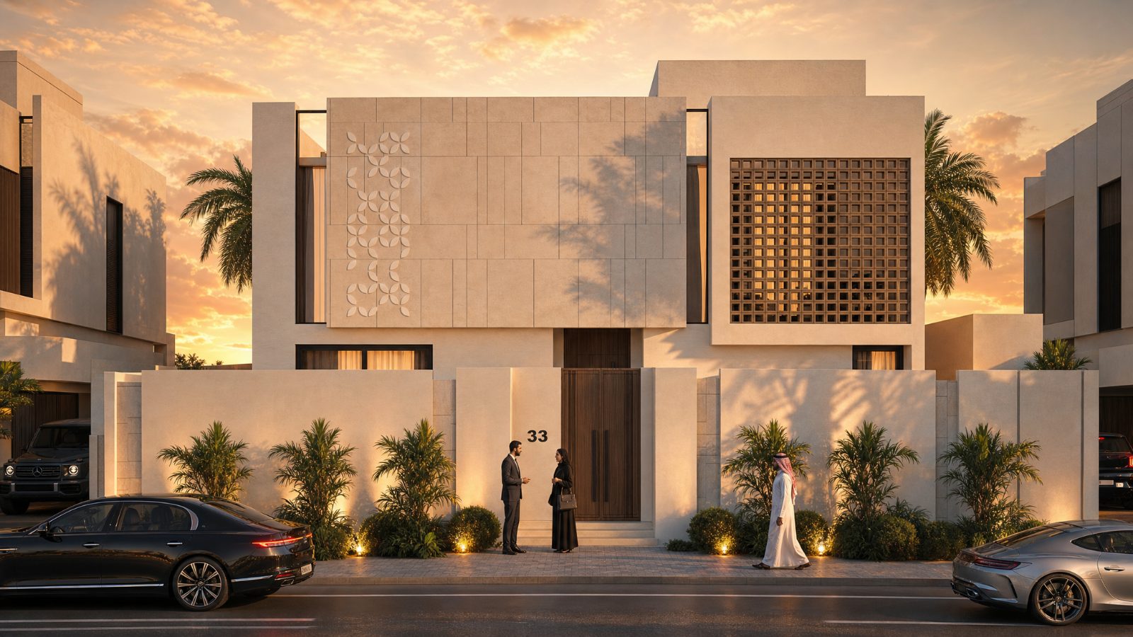 عمارة سعودية بروح نجدية معاصرة — تصميم فيلا مخطط أجيال